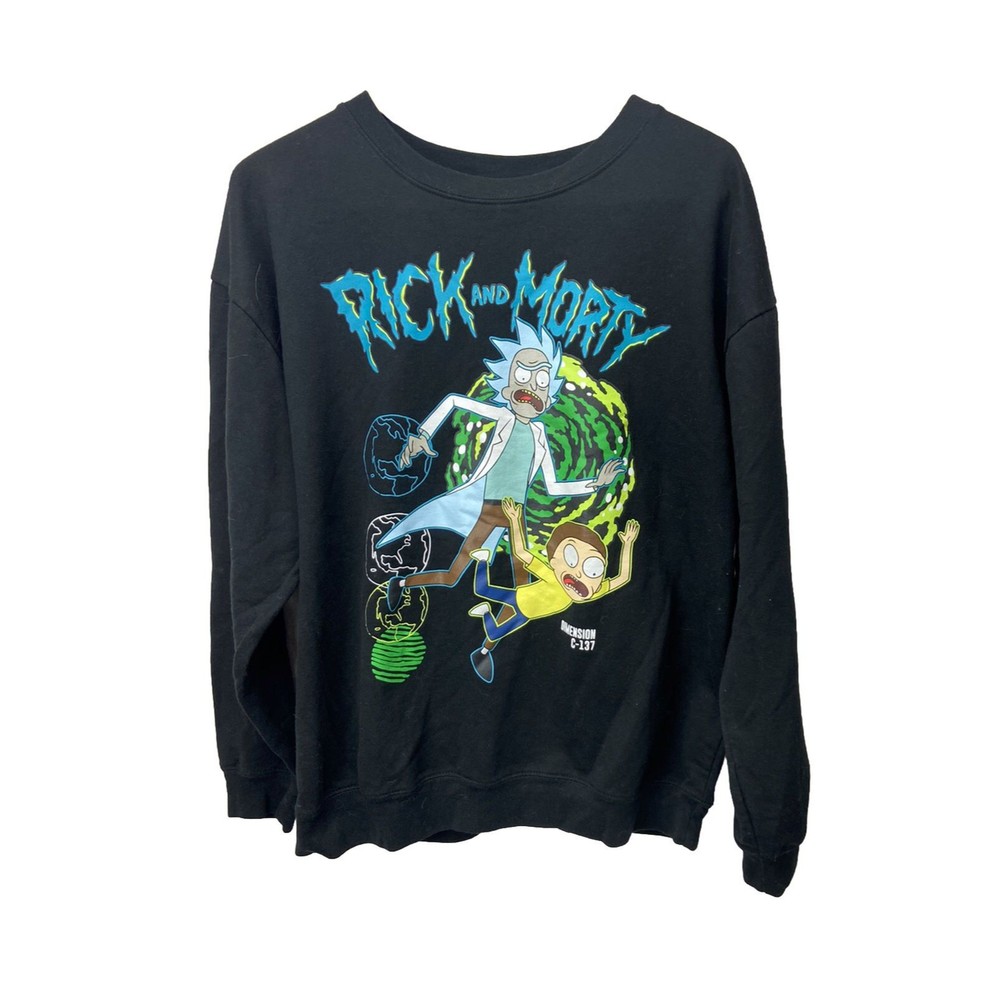Rick And Morty Adult Swim  Pullover Sweatshirt Jr XL